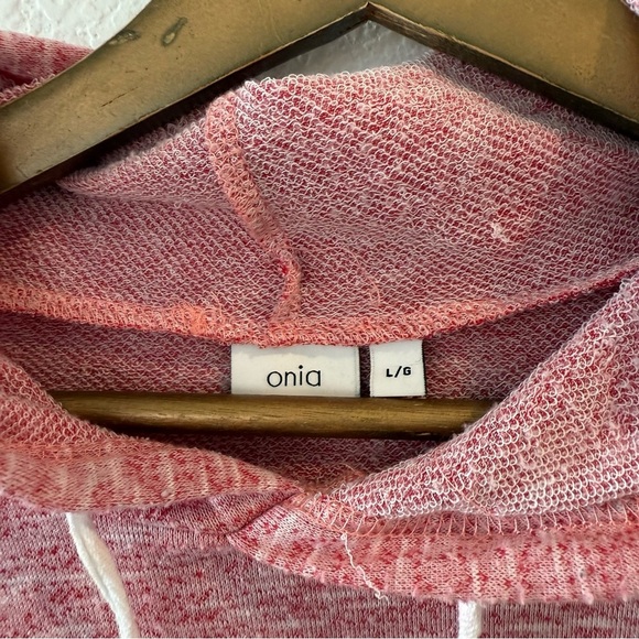 ONIA- Heathered Pink Light Pullover Hoodie Size L - Picture 2 of 5